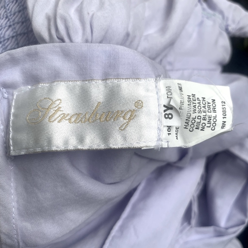 STRASBURG VINTAGE Lavender Smocked Dress - Size 8 - Picture 6 of 11